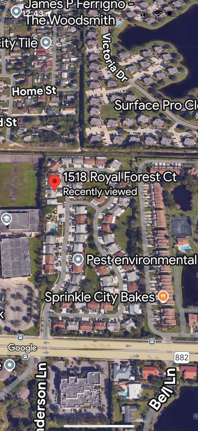 1518 Royal Forest Ct, Palm Springs, FL 33406 - aerial map of property and surrounding area