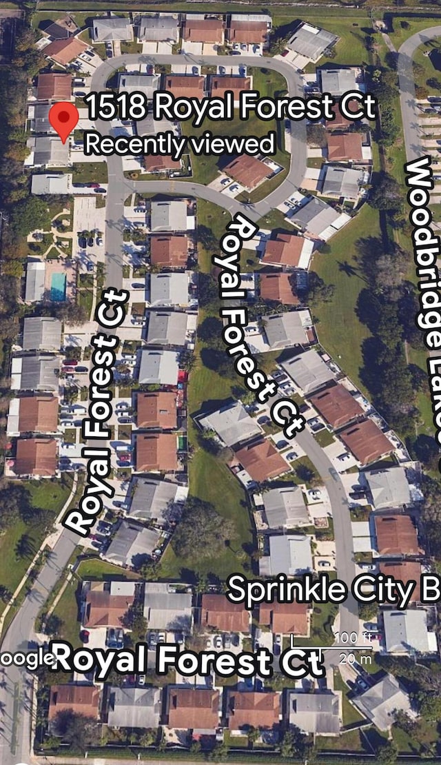 1518 Royal Forest Ct, Palm Springs, FL 33406 - aerial view of property's location