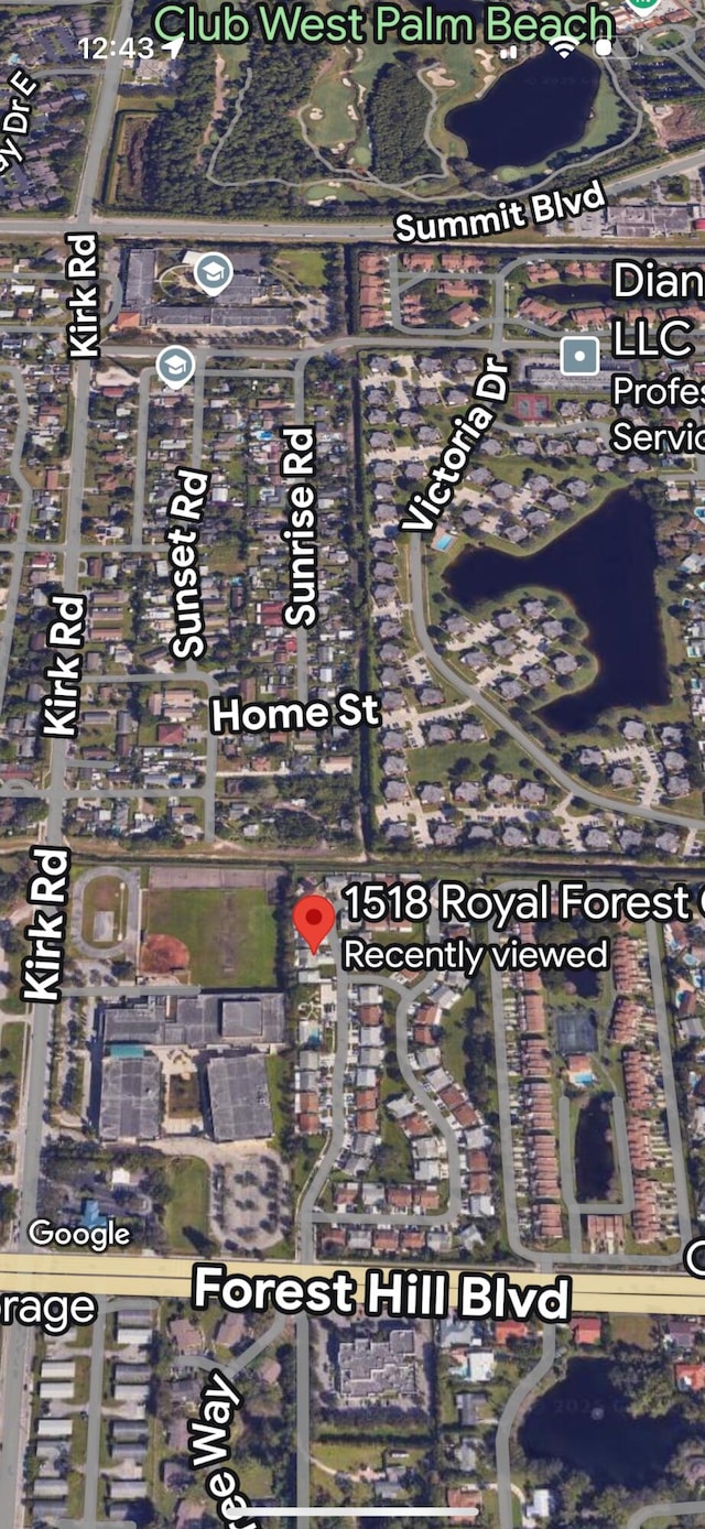 1518 Royal Forest Ct, Palm Springs, FL 33406 - map of property location
