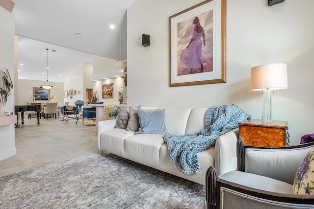 23193 Via Stel, Boca Raton, FL 33433 - living area with recessed lighting and light tile patterned floors
