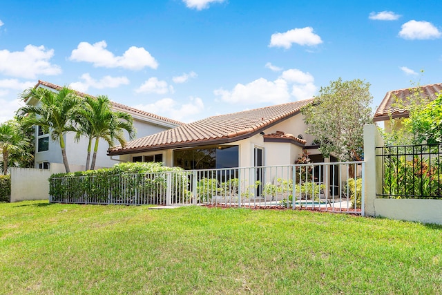 23193 Via Stel, Boca Raton, FL 33433 - rear view of house with a tile roof and stucco siding