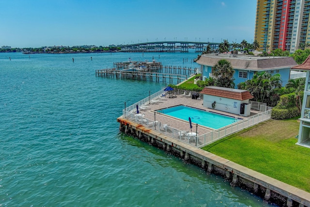 2936 Lake Shore Dr Unit 108, Riviera Beach, FL 33404 - bird's eye view of a large body of water and a pool