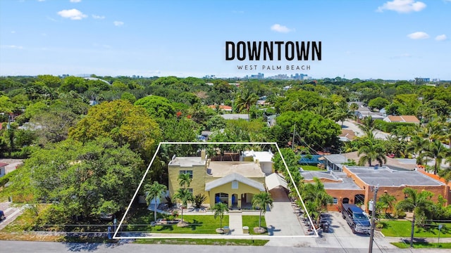 811 Hunter St, West Palm Beach, FL 33405 - view of property location with property parcel outlined