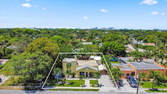 811 Hunter St, West Palm Beach, FL 33405 - aerial overview of property's location featuring property parcel outlined