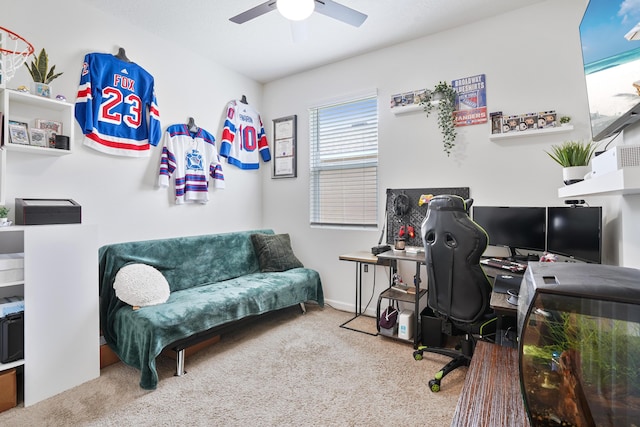 2431 Crowned Eagle Cir SW, Vero Beach, FL 32962 - carpeted office featuring a ceiling fan