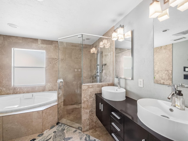 505 Palmetto St, West Palm Beach, FL 33405 - full bath featuring a shower stall, double vanity, and a bath