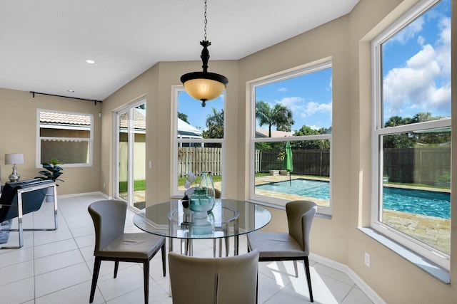3559 Hudson Ln, Boynton Beach, FL 33436 - dining room featuring healthy amount of natural light, recessed lighting, and light tile patterned flooring
