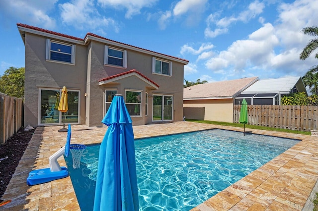 3559 Hudson Ln, Boynton Beach, FL 33436 - view of swimming pool with a fenced backyard and a patio area