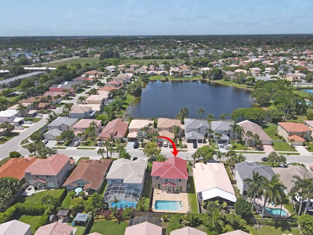 3559 Hudson Ln, Boynton Beach, FL 33436 - aerial perspective of suburban area with a pool and a nearby body of water