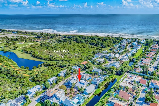 602 Xanadu Pl, Jupiter, FL 33477 - aerial view of property and surrounding area featuring a nearby body of water and nearby suburban area