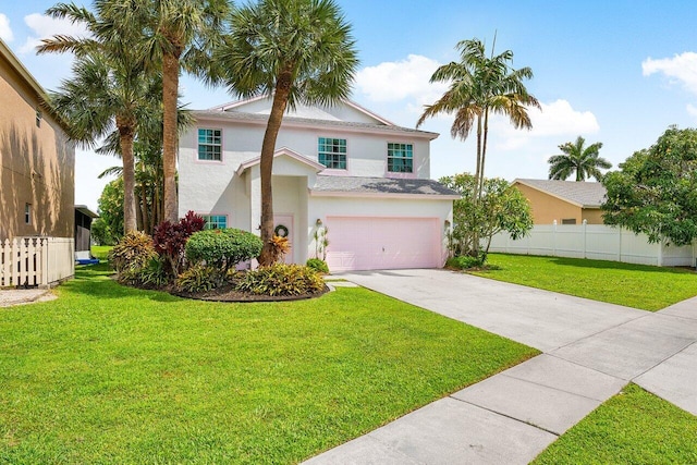6321 Lansdowne Cir, Boynton Beach, FL 33472 - view of front of property with stucco siding, concrete driveway, and a garage