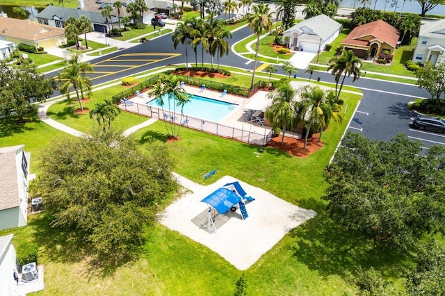6321 Lansdowne Cir, Boynton Beach, FL 33472 - aerial view of residential area featuring a pool