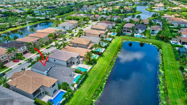 9350 Eden Roc Ct, Delray Beach, FL 33446 - aerial view of residential area featuring a nearby body of water