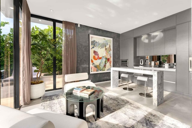 121 2nd Dilido Ter Share B, Unit Share B, Miami Beach, FL 33139 - living room featuring concrete floors