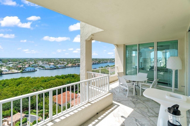 3700 S Ocean Blvd Unit 1210, Highland Beach, FL 33487 - balcony featuring a water view