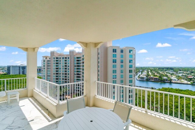 3700 S Ocean Blvd Unit 1210, Highland Beach, FL 33487 - balcony with a water view