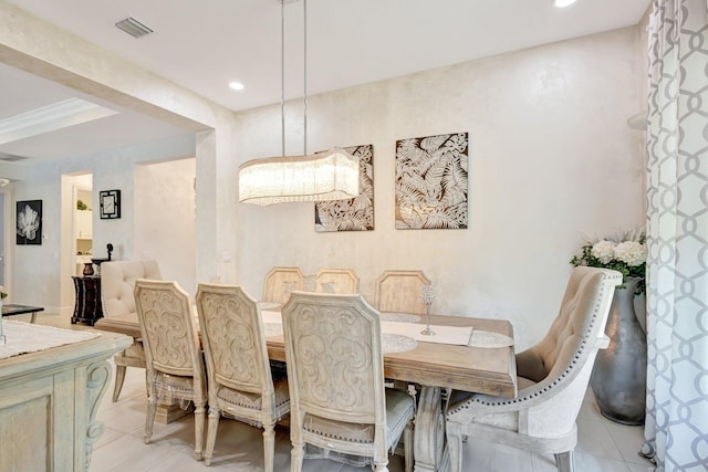 11051 SW Ivory Springs Ln, Port Saint Lucie, FL 34987 - dining area featuring light tile patterned floors and recessed lighting