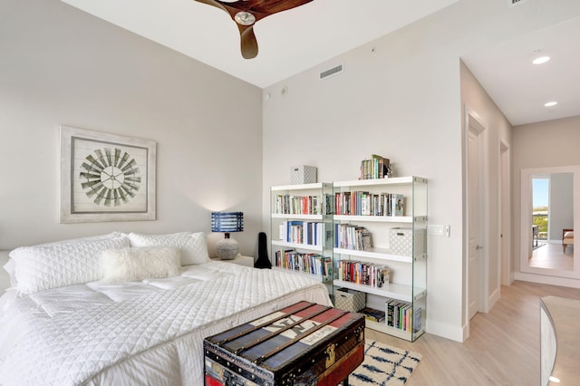 1 N Ocean Blvd Unit Ph05, Pompano Beach, FL 33062 - bedroom with light wood-style flooring, baseboards, and recessed lighting