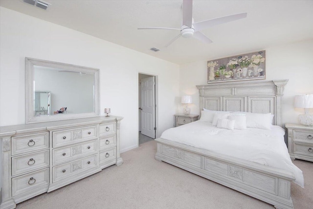 12314 SW Rimini Way, Port Saint Lucie, FL 34987 - bedroom with light colored carpet and ceiling fan