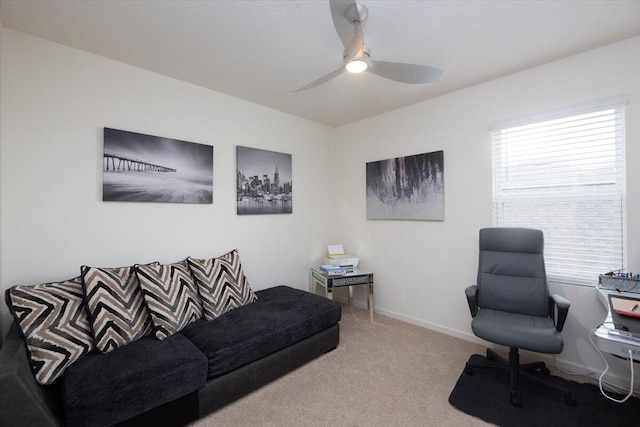 12314 SW Rimini Way, Port Saint Lucie, FL 34987 - carpeted office featuring a ceiling fan
