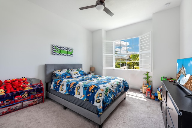 8762 SW Montova Way, Port Saint Lucie, FL 34987 - bedroom featuring carpet flooring and ceiling fan