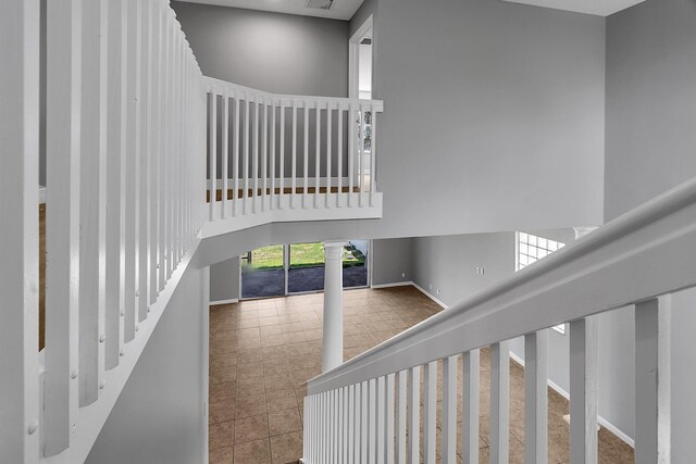 123 Canterbury Pl, Royal Palm Beach, FL 33414 - stairs featuring baseboards
