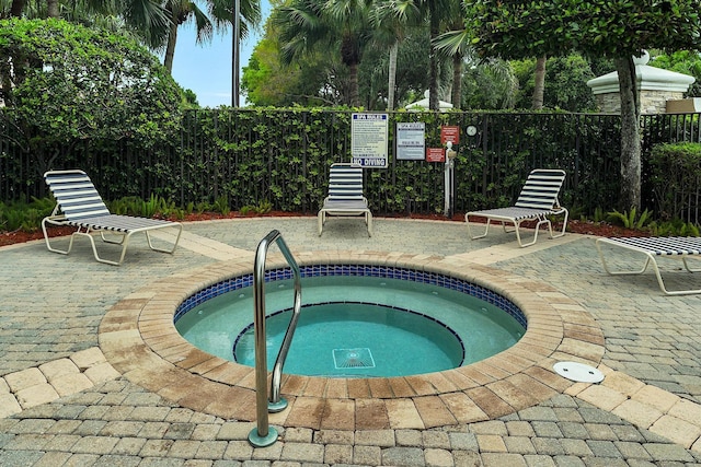 123 Canterbury Pl, Royal Palm Beach, FL 33414 - view of pool featuring a hot tub