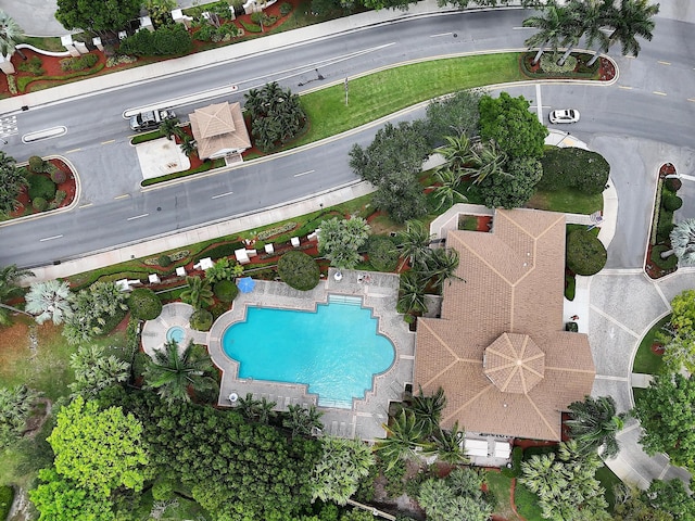 123 Canterbury Pl, Royal Palm Beach, FL 33414 - aerial view of property's location featuring a pool area