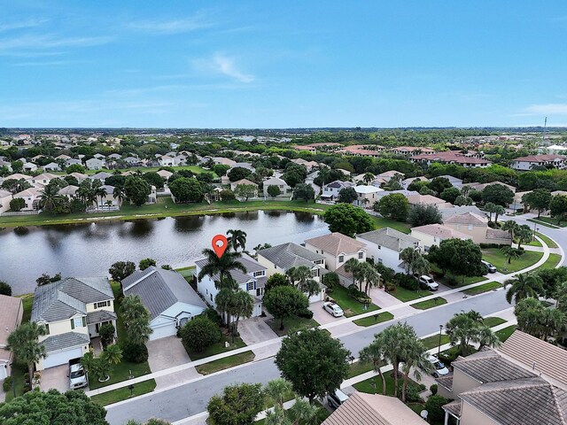 123 Canterbury Pl, Royal Palm Beach, FL 33414 - aerial view of residential area with a large body of water
