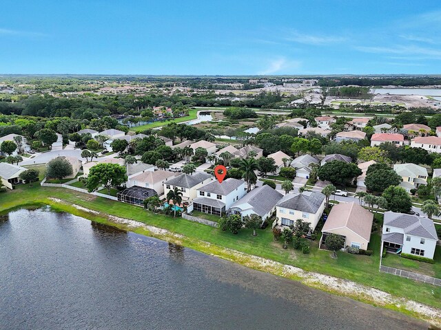 123 Canterbury Pl, Royal Palm Beach, FL 33414 - aerial view of residential area featuring a nearby body of water