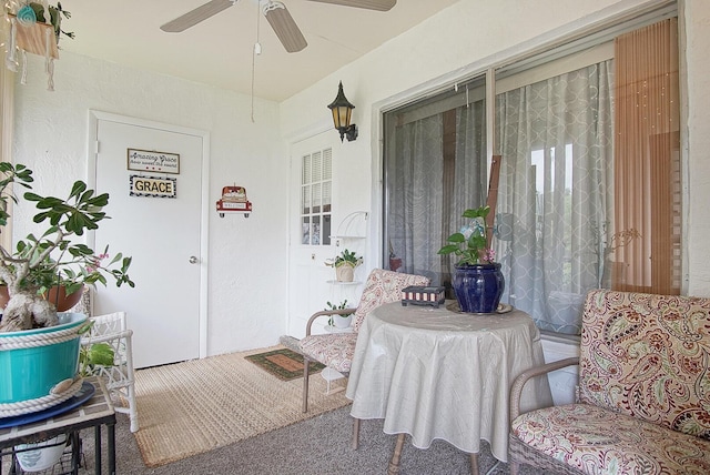 5930 Whispering Pines Way Unit C-2, Greenacres, FL 33463 - doorway to property with a ceiling fan and a porch