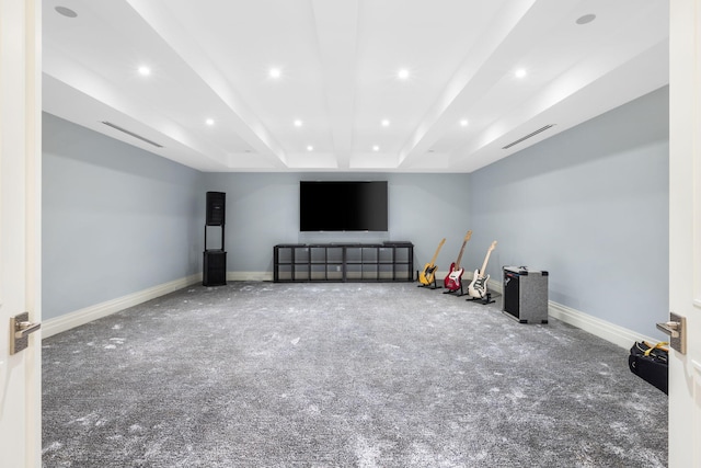 526 N Ocean Blvd, Delray Beach, FL 33483 - basement featuring carpet, recessed lighting, and baseboards
