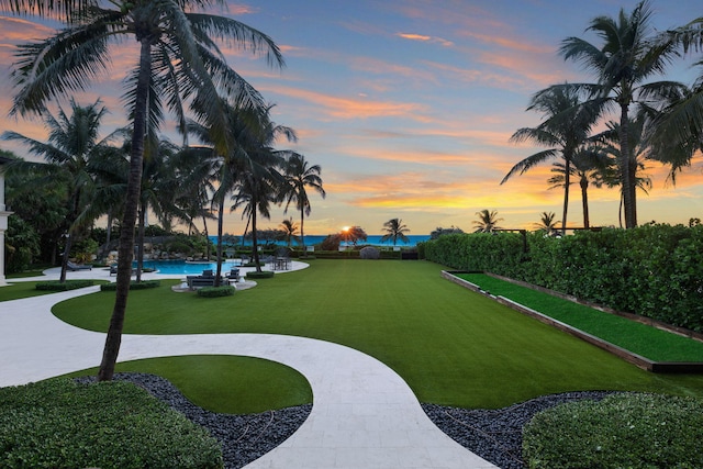 526 N Ocean Blvd, Delray Beach, FL 33483 - view of community with a bocce ball area and a lawn