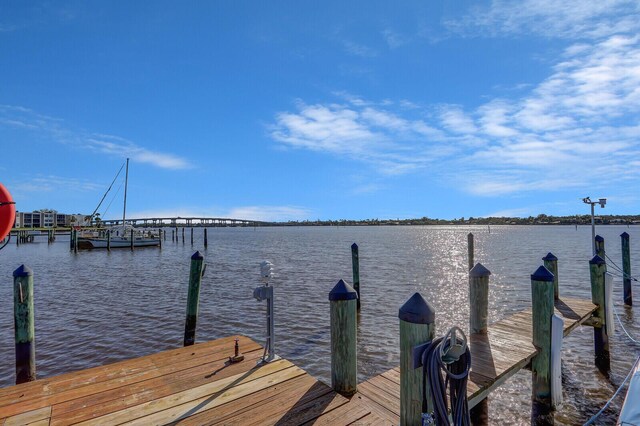 1858 SW Palm City Rd Unit 205, Stuart, FL 34994 - dock area with a water view