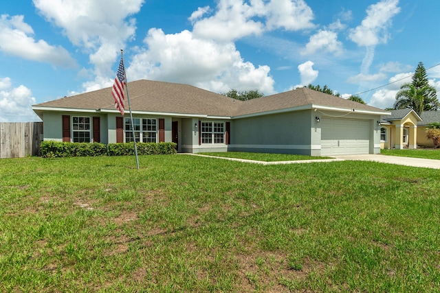 517 SW Cherryhill Rd, Port Saint Lucie, FL 34953 - ranch-style house featuring a garage, stucco siding, and driveway