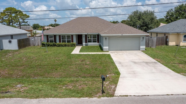 517 SW Cherryhill Rd, Port Saint Lucie, FL 34953 - single story home with a garage, concrete driveway, roof with shingles, and stucco siding