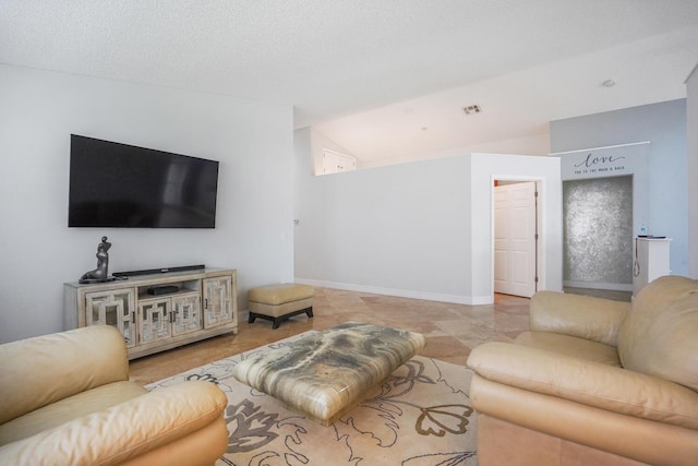 7216 Copperfield Cir, Lake Worth, FL 33467 - living room featuring lofted ceiling