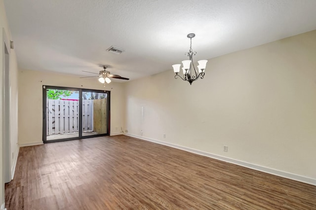 5171 Glencove Ln, West Palm Beach, FL 33415 - spare room featuring wood finished floors, ceiling fan, and baseboards