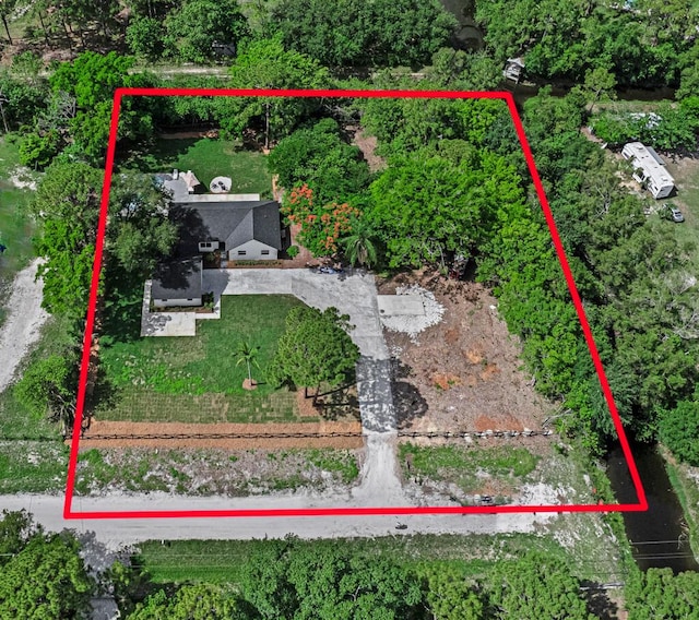 18228 48th Ave N, The Acreage, FL 33470 - aerial view of property and surrounding area with property parcel outlined