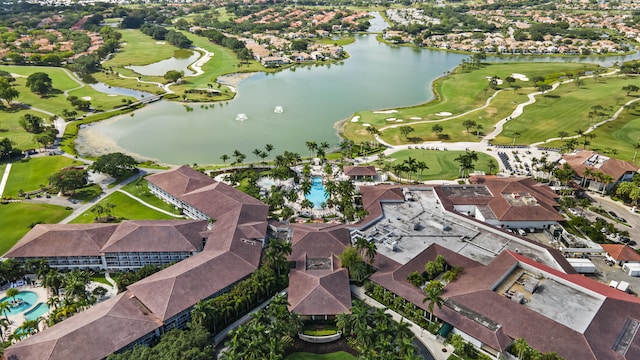 23 Lexington Ln W Unit A, Palm Beach Gardens, FL 33418 - aerial view of property's location featuring a nearby body of water and a golf course