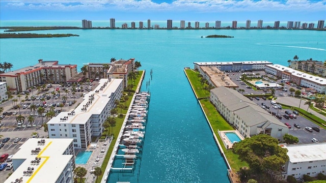 104 Paradise Harbour Blvd Unit 104, North Palm Beach, FL 33408 - drone / aerial view of skyline and a large body of water