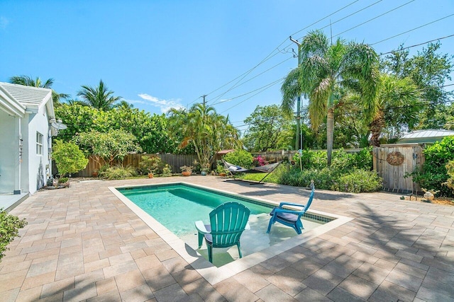 1222 N Palmway, Lake Worth Beach, FL 33460 - view of swimming pool with a patio and a fenced backyard