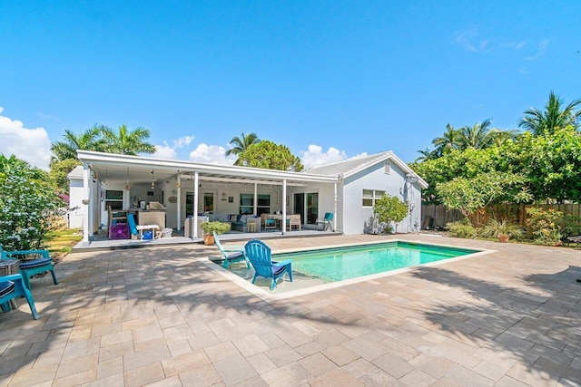 1222 N Palmway, Lake Worth Beach, FL 33460 - view of pool featuring outdoor lounge area and a patio area
