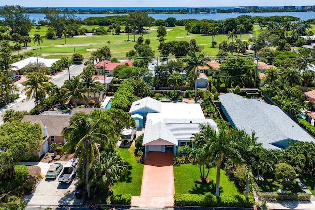 1222 N Palmway, Lake Worth Beach, FL 33460 - aerial view of residential area with a local golf course and a nearby body of water