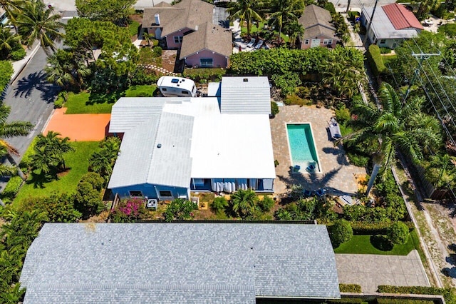 1222 N Palmway, Lake Worth Beach, FL 33460 - aerial view of residential area featuring a pool