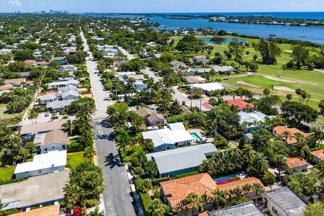 1222 N Palmway, Lake Worth Beach, FL 33460 - aerial perspective of suburban area with a nearby body of water and a local golf course