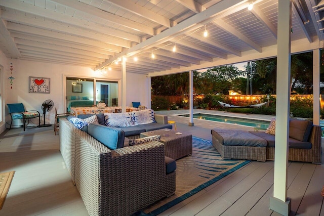 1222 N Palmway, Lake Worth Beach, FL 33460 - view of patio with outdoor lounge area and a wooden deck