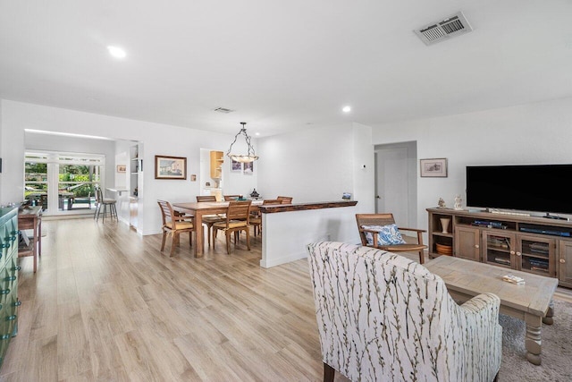 1222 N Palmway, Lake Worth Beach, FL 33460 - living area featuring light wood-type flooring, recessed lighting, and baseboards