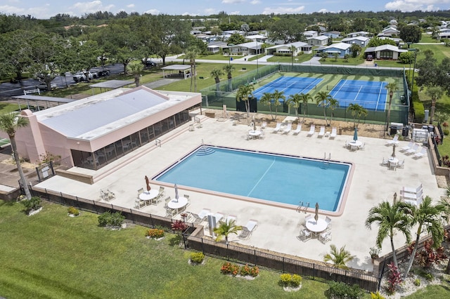 2683 SW Marquis Ter, Stuart, FL 34997 - drone / aerial view of a pool area