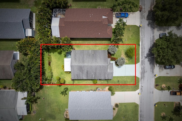 2683 SW Marquis Ter, Stuart, FL 34997 - aerial view of property and surrounding area featuring property boundaries highlighted